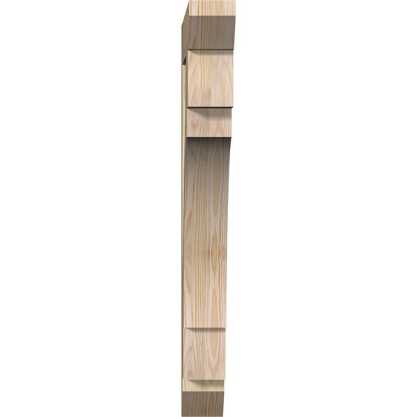 Merced Slat Rough Sawn Bracket, Douglas Fir, 4W X 26D X 38H